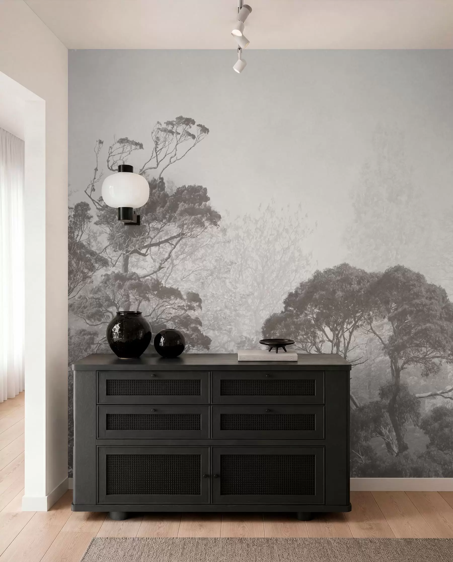 wall murals Trees on the background of grunge u79824