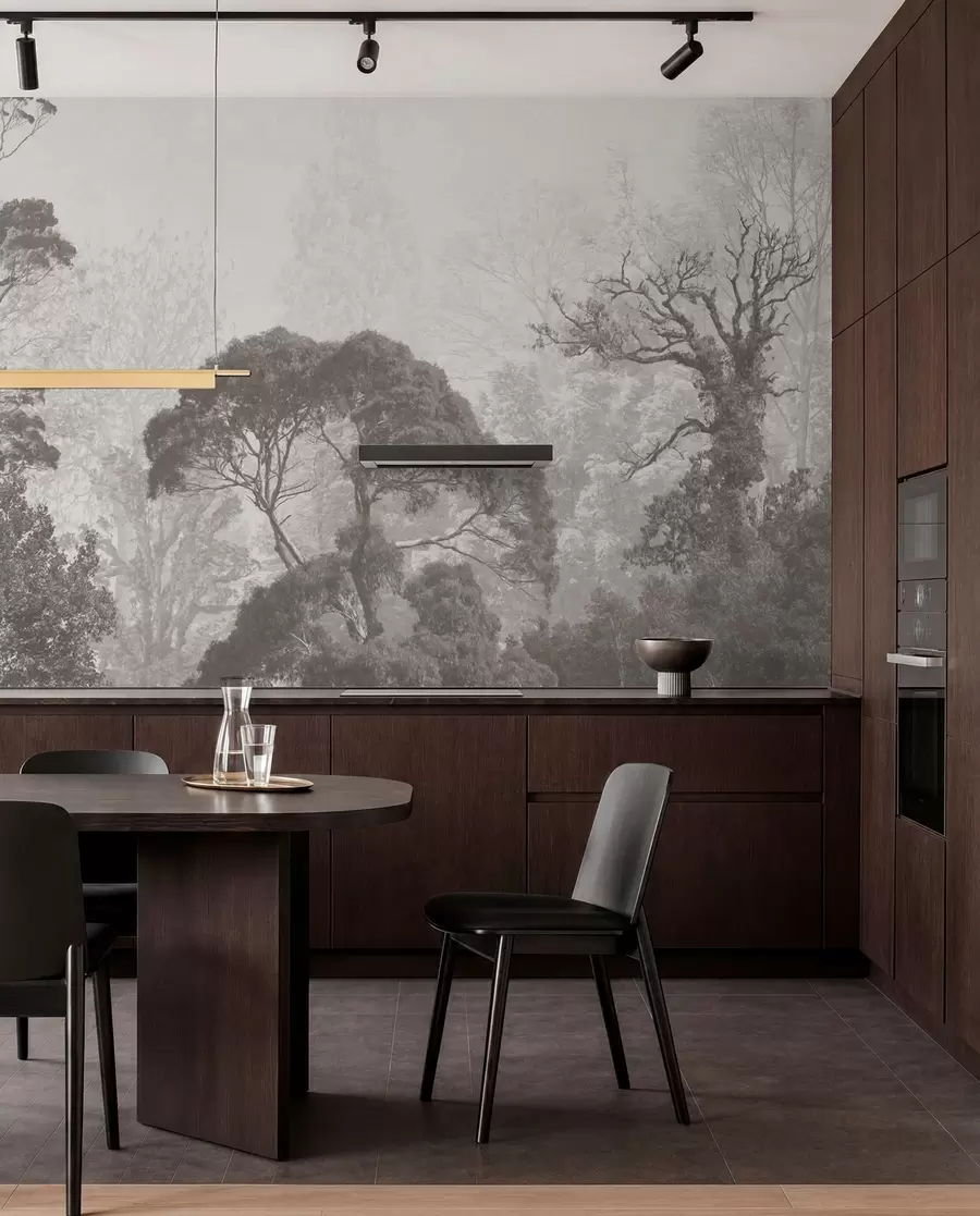 wall murals Trees on the background of grunge u79824