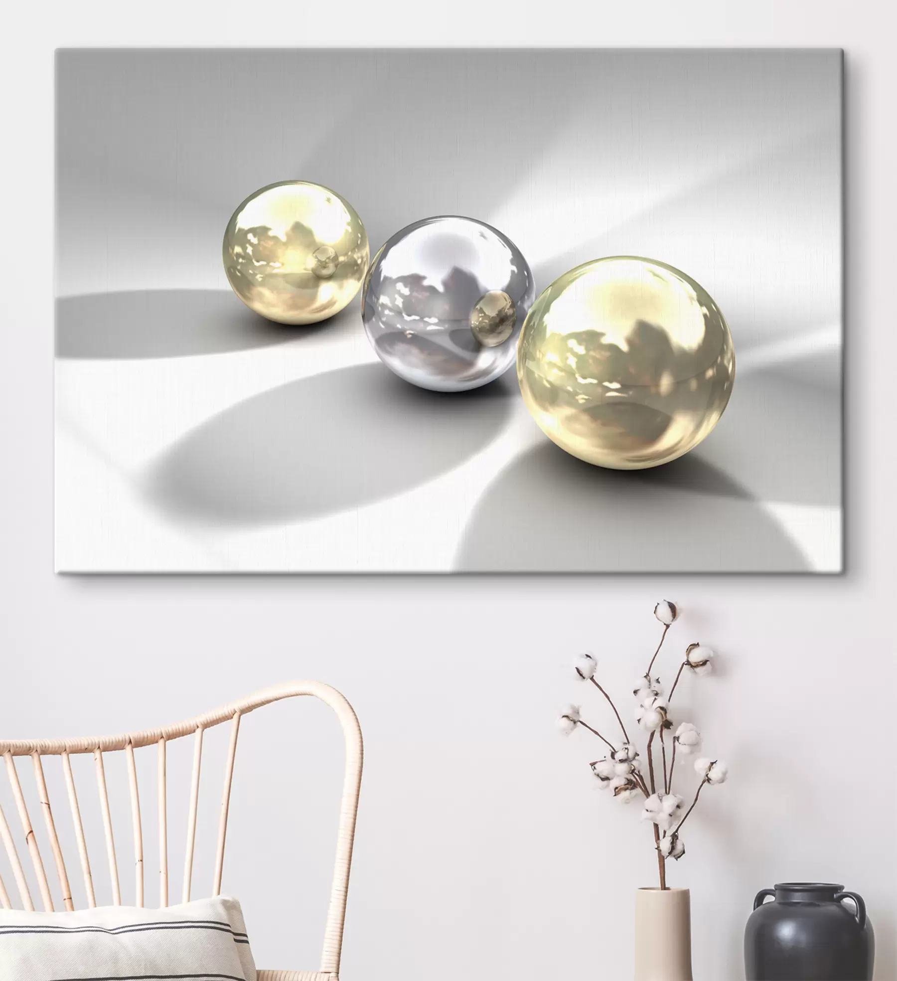 wall murals Natural material, amber e silver s04617