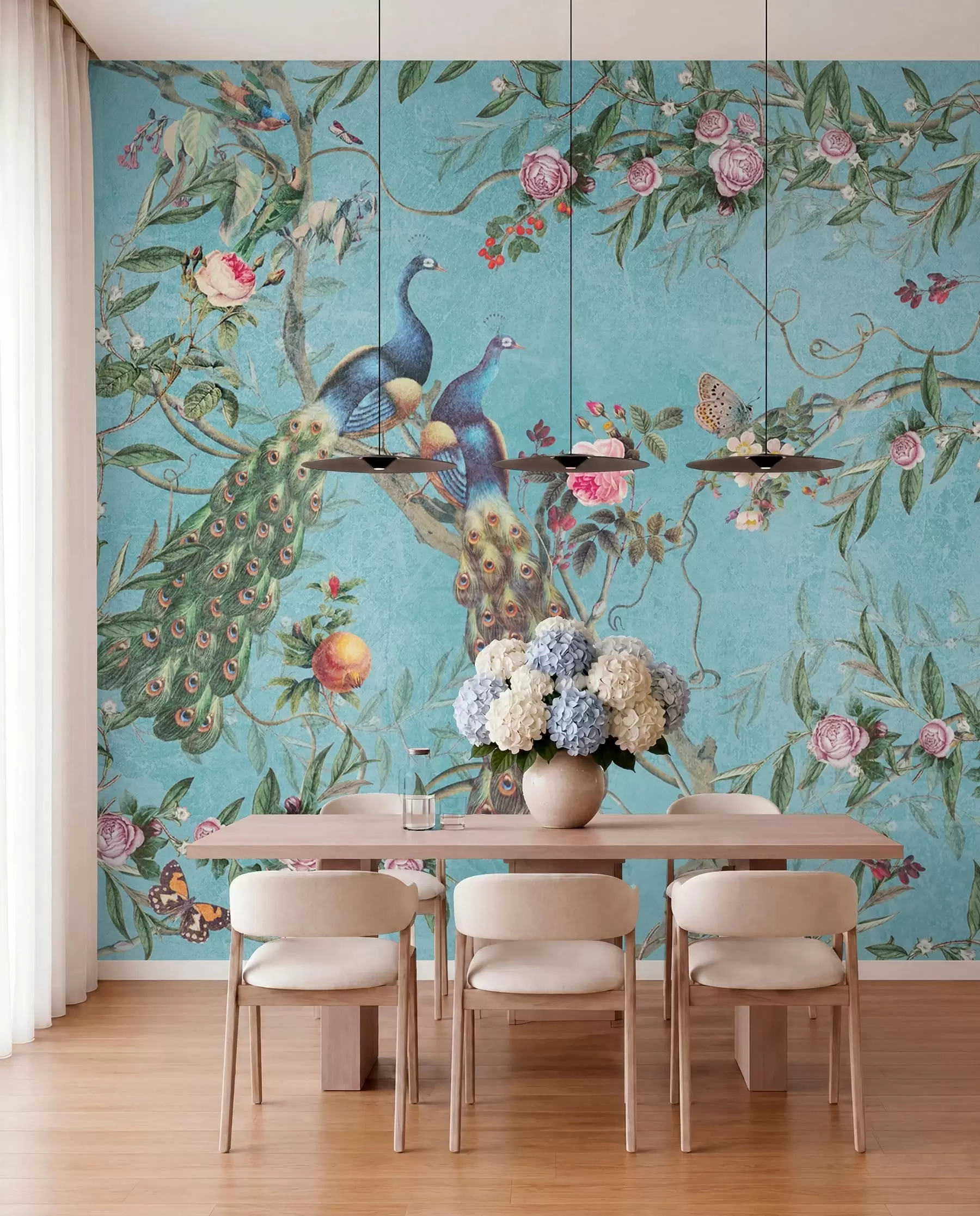 wall murals Bird, flower and vertebrate u12428