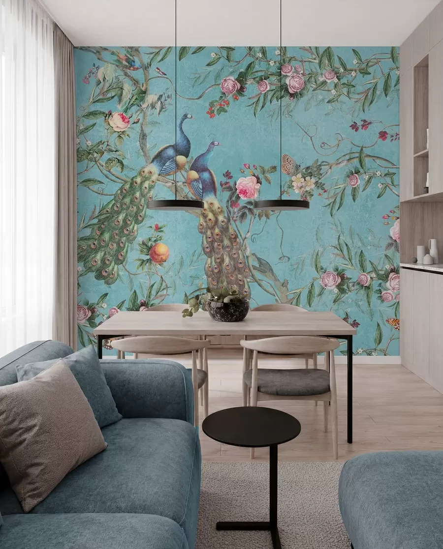wall murals Bird, flower and vertebrate u12428