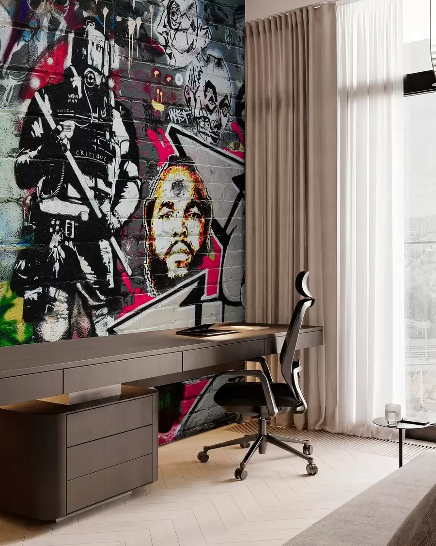 wall murals Graffiti, art and font u12434