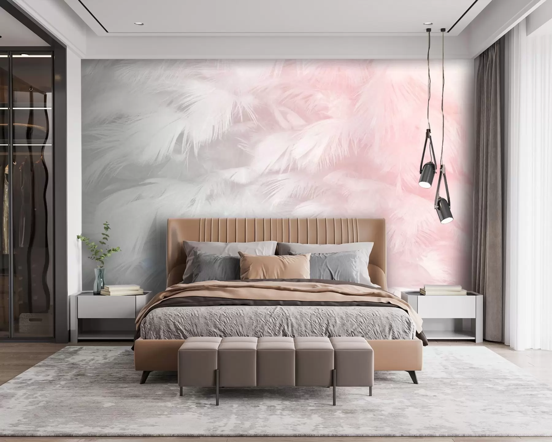 Wall Mural Photo Wallpaper Soft textures in gentle pastel hues u16652