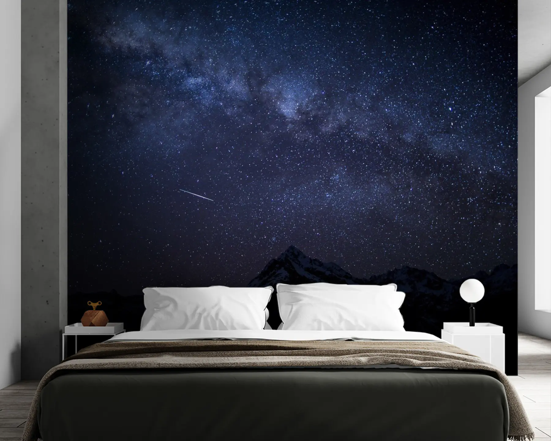 Wall Mural Photo Wallpaper Milky way over the mountains u21477