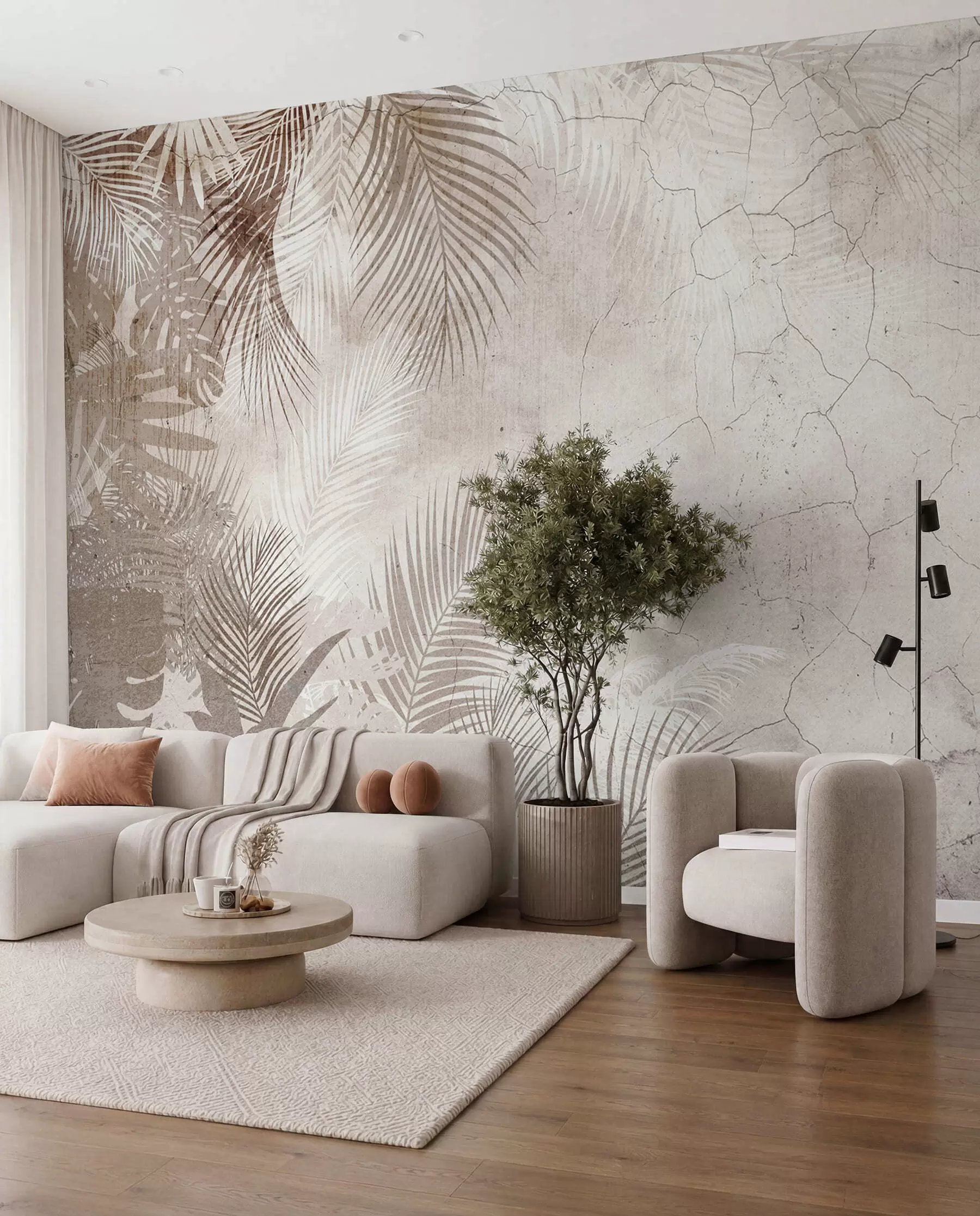 Wall Mural Photo Wallpaper Palm Patina in Sand u73583