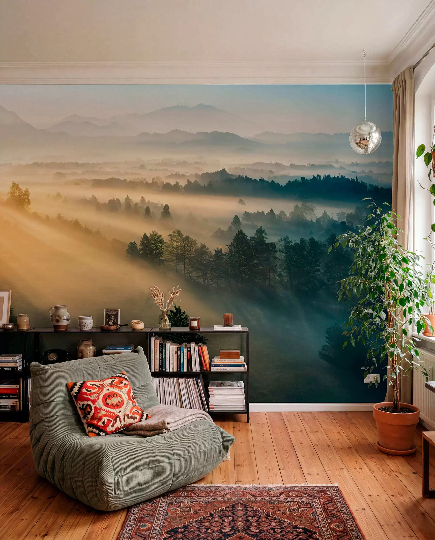 peintures murales Rayons sur les pins u73864