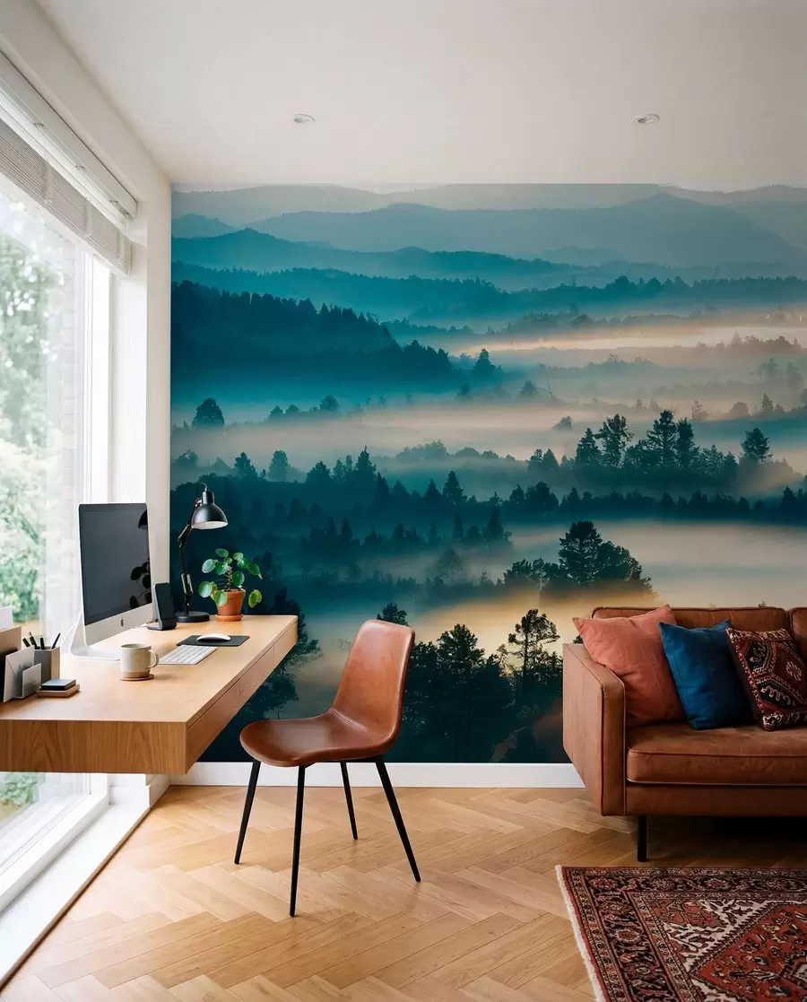 Wall Mural Photo Wallpaper Walls of mist in the forest u73865