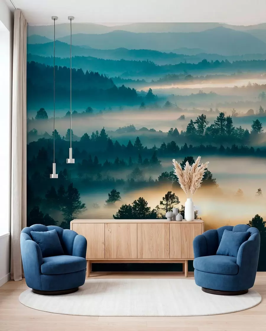 peintures murales Murs de brume dans la forêt u73865
