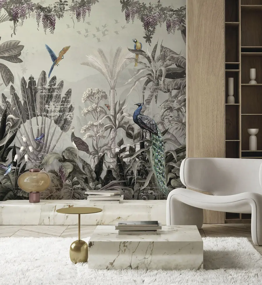 murales Aves tropicales en la selva u73889