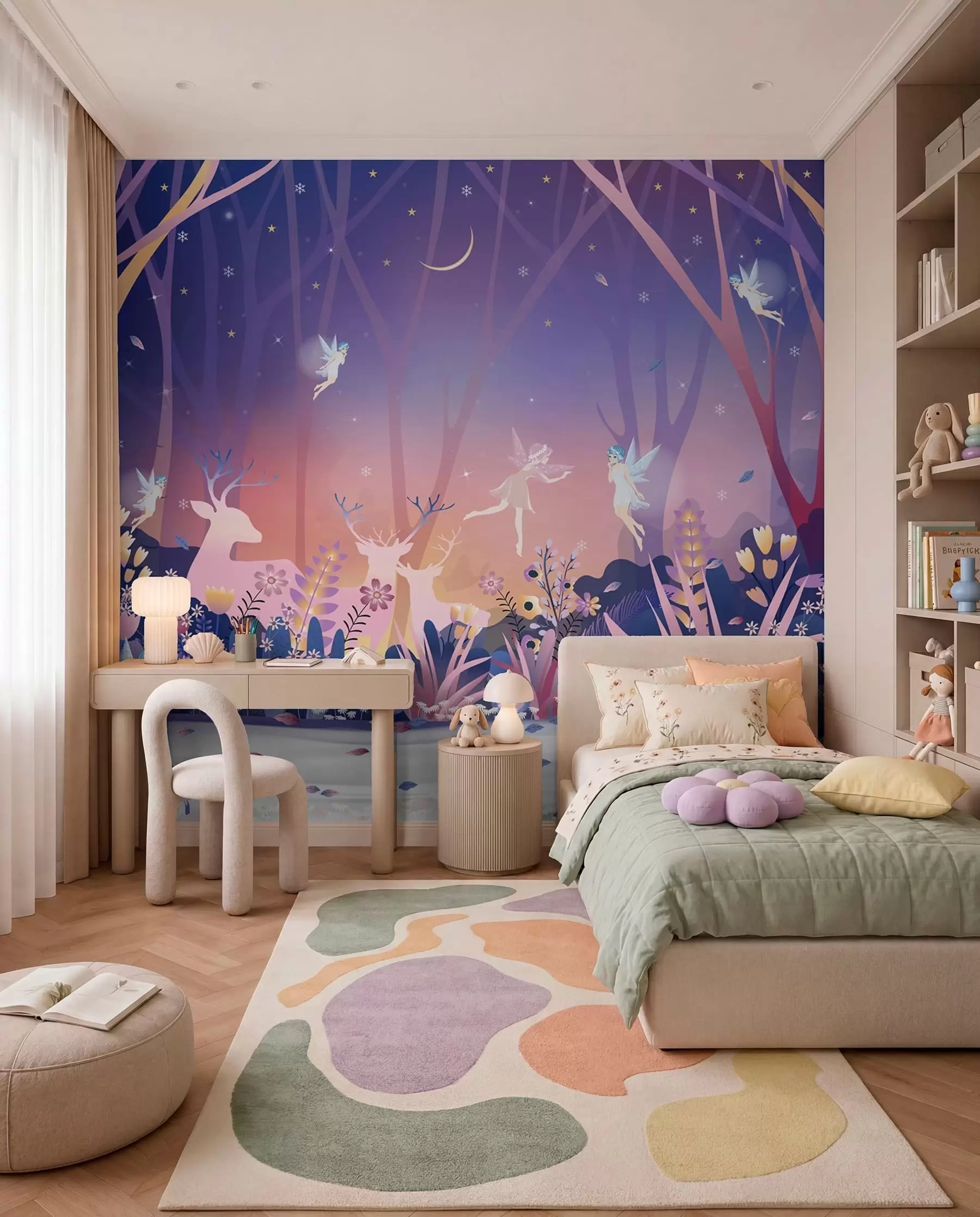 murales Baile nocturno en el bosque de las hadas u73899