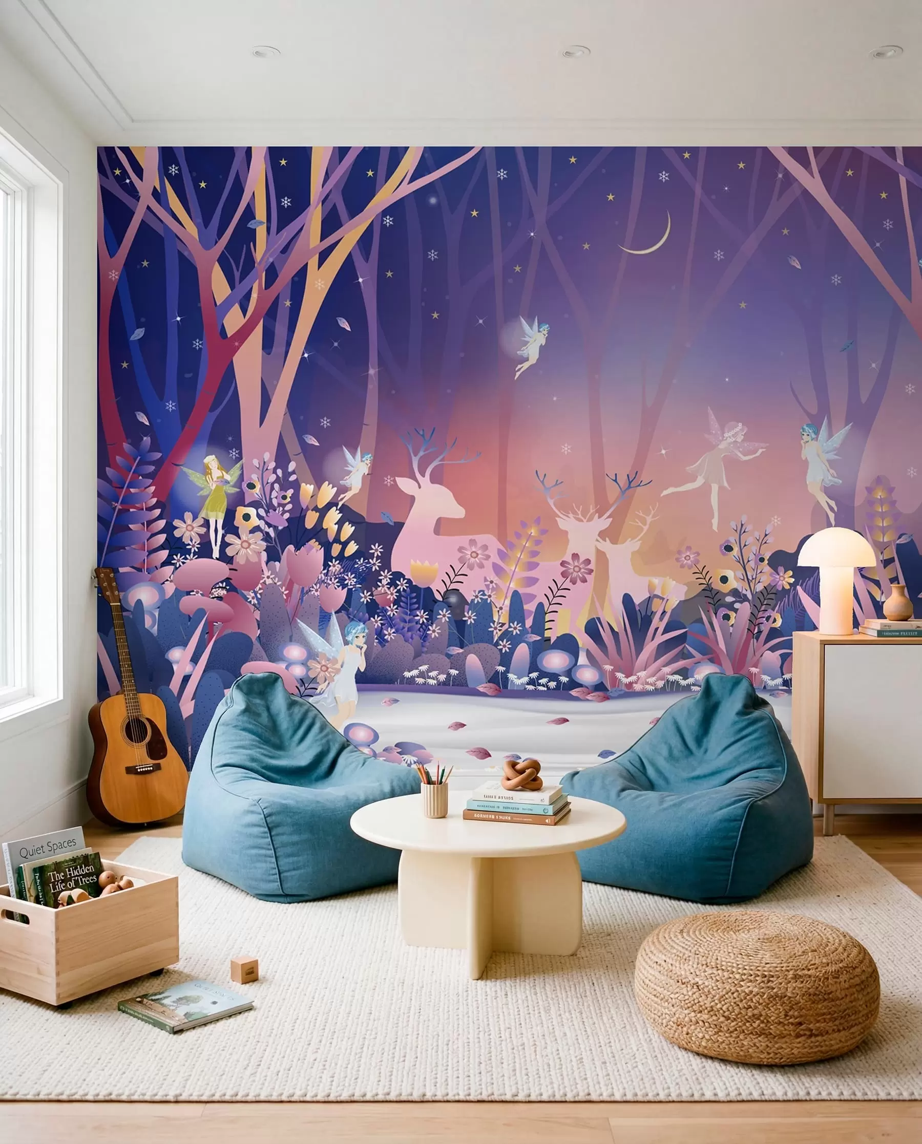 peintures murales Danse nocturne dans la forêt des fées u73899