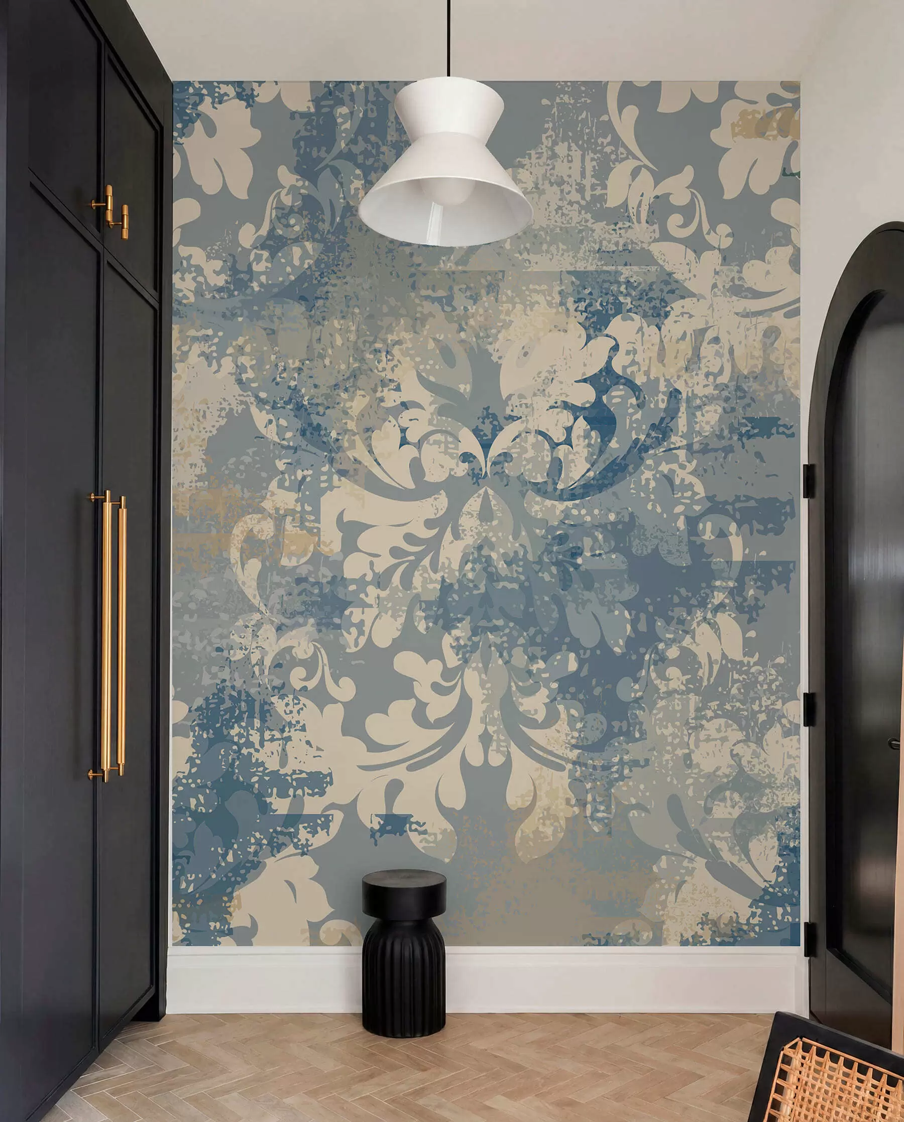 peintures murales Fresque baroque sur un mur grunge u93581