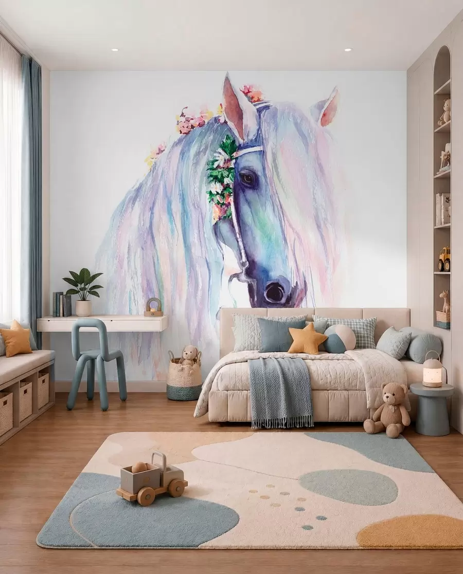 wall murals Horse with a Pastel Mane u93591