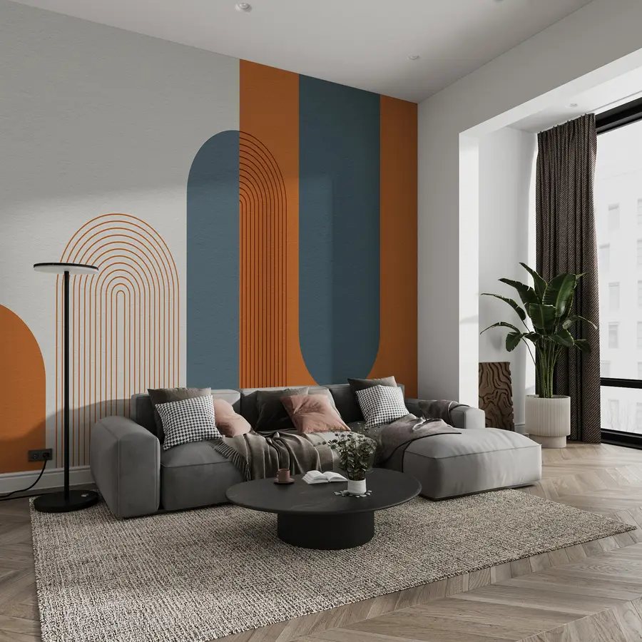 Wall Mural Photo Wallpaper Retro arches - pattern u93598