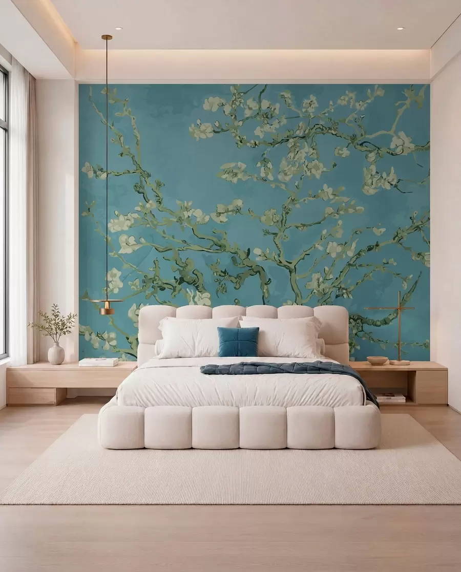 peintures murales Amandier panoramique en fleurs de Van Gogh u93603
