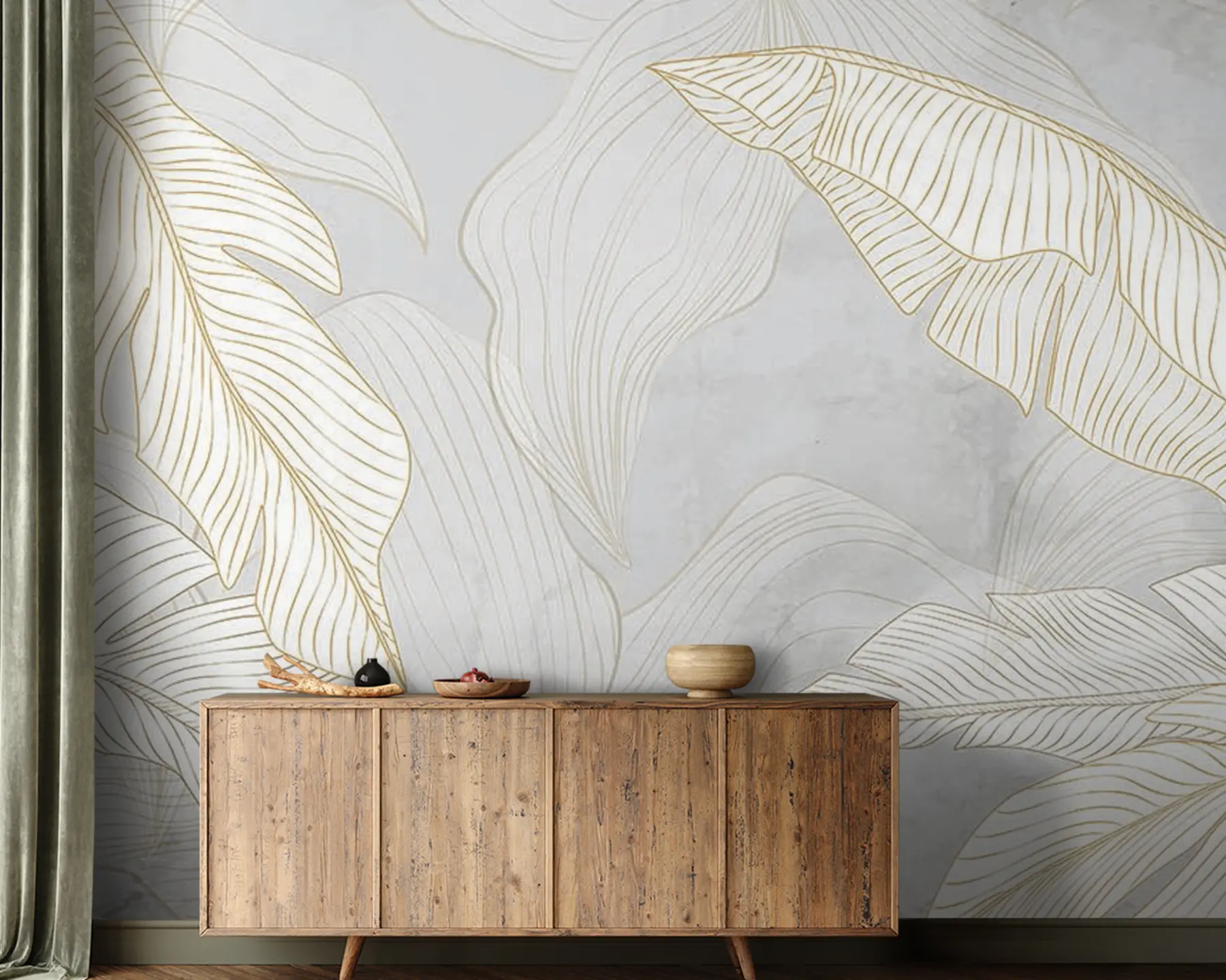 Wall Mural Photo Wallpaper Leaf, twig e art u93319