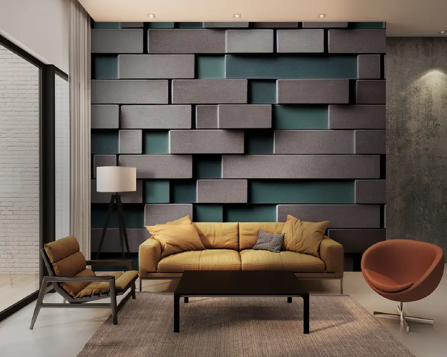 Wall Mural Photo Wallpaper Property, rectangle e azure u93411