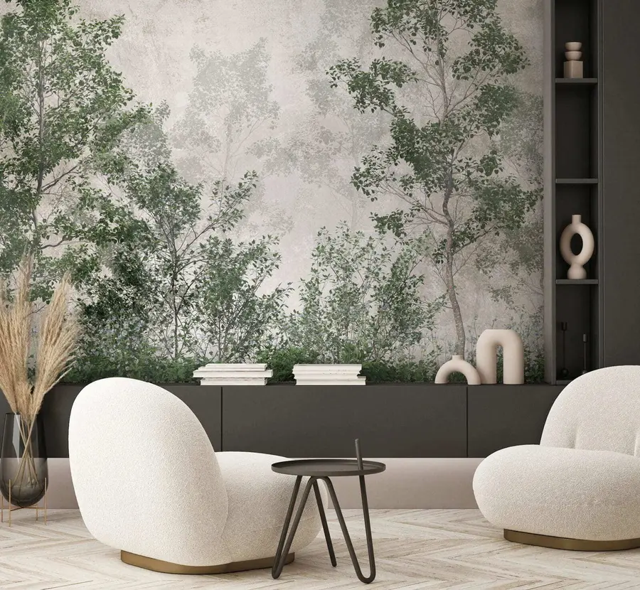 Wall Mural Photo Wallpaper Green trees u78594