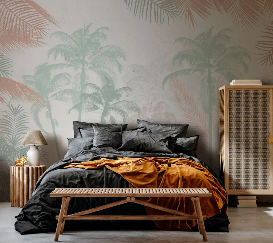 Wall Mural Photo Wallpaper Bright tropical view of the palm tree u73970
