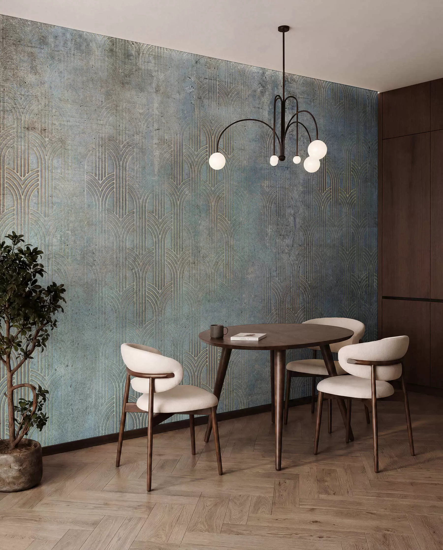 Wall Mural Photo Wallpaper Arched pattern on grunge wall u73973