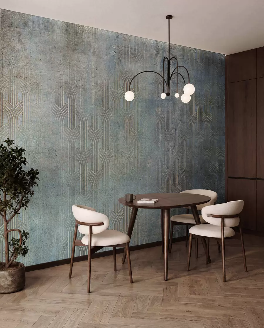 wall murals Arched pattern on grunge wall u73973