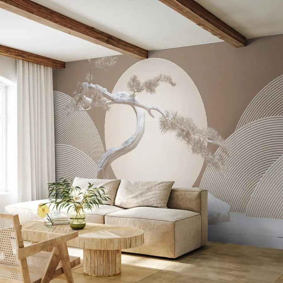 murales Jardín japonés de piedra u68179