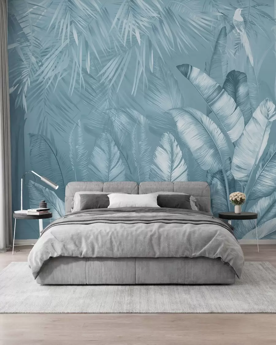 wall murals Tropics in Ice Blue u50468v3