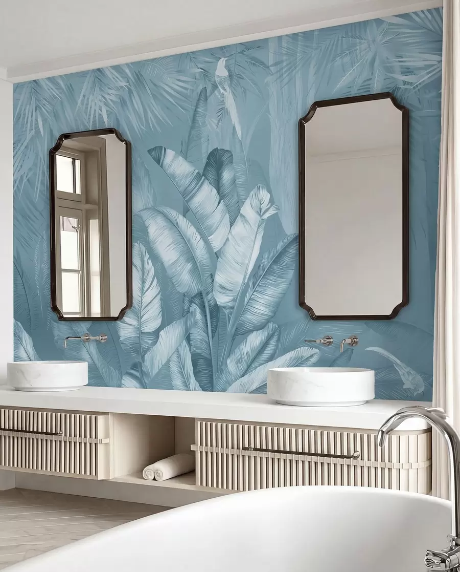 wall murals Tropics in Ice Blue u50468v3