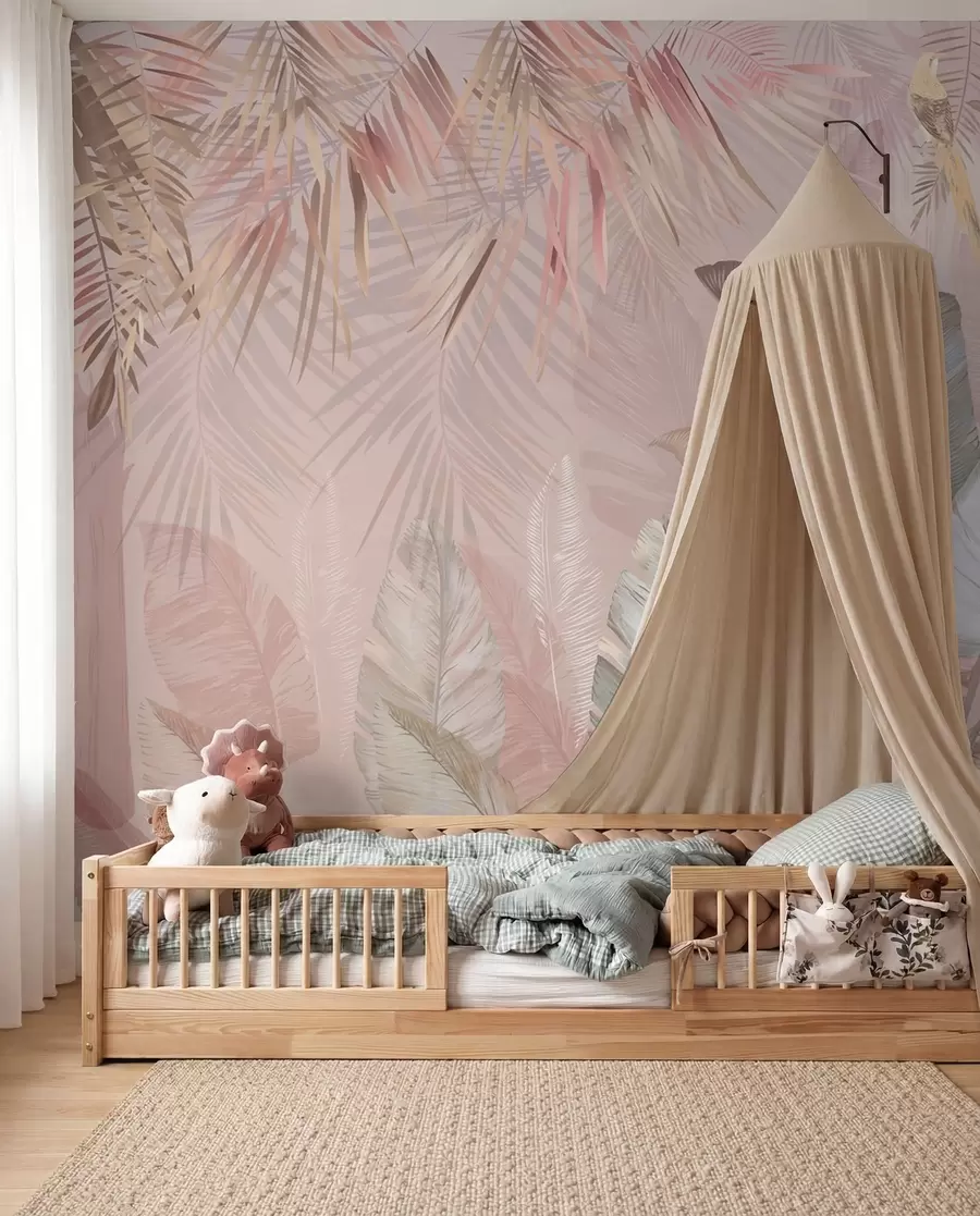 wall murals Gilded Tropics in Rose u50468v4
