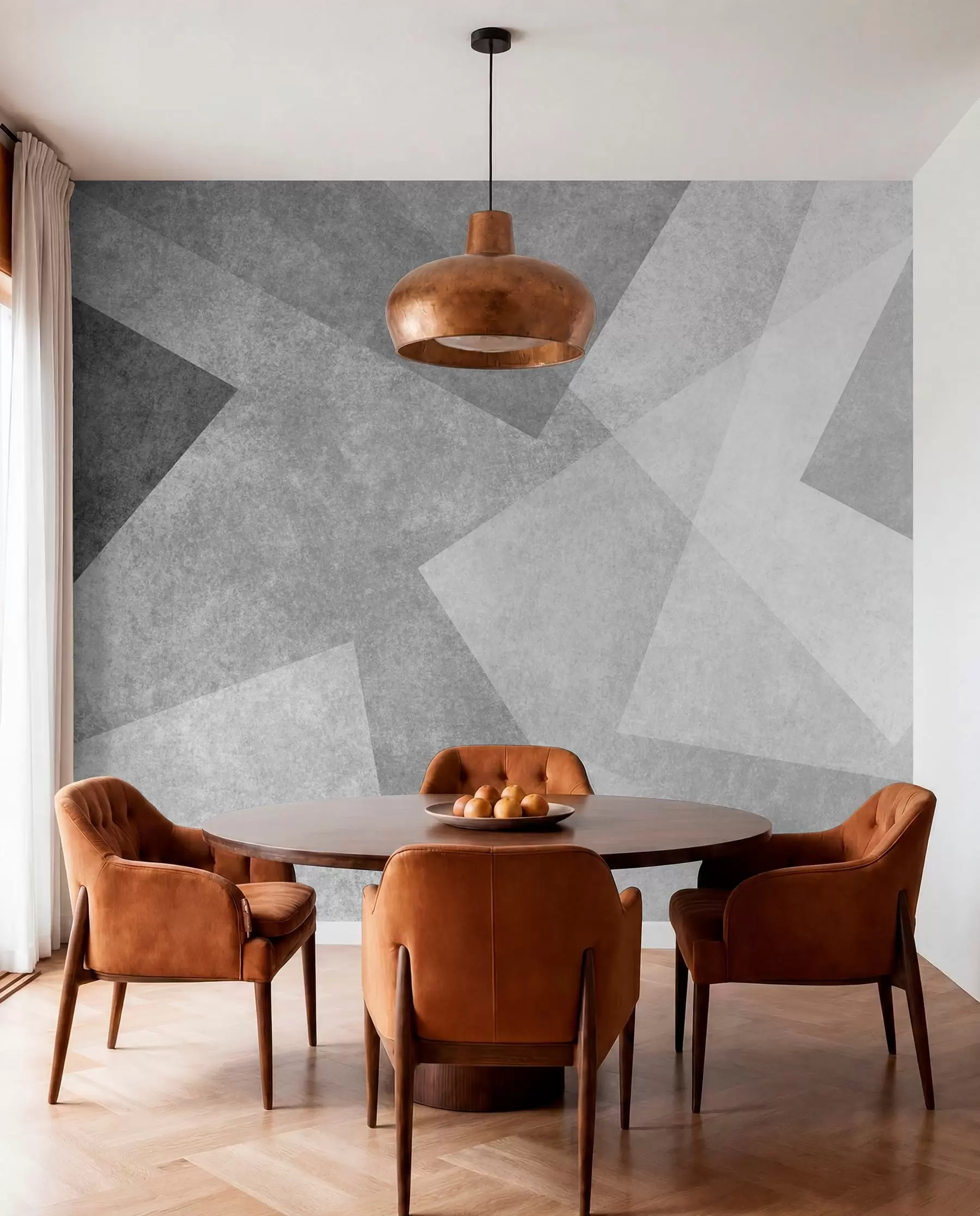 wall murals Geometric abstraction of gray u74057