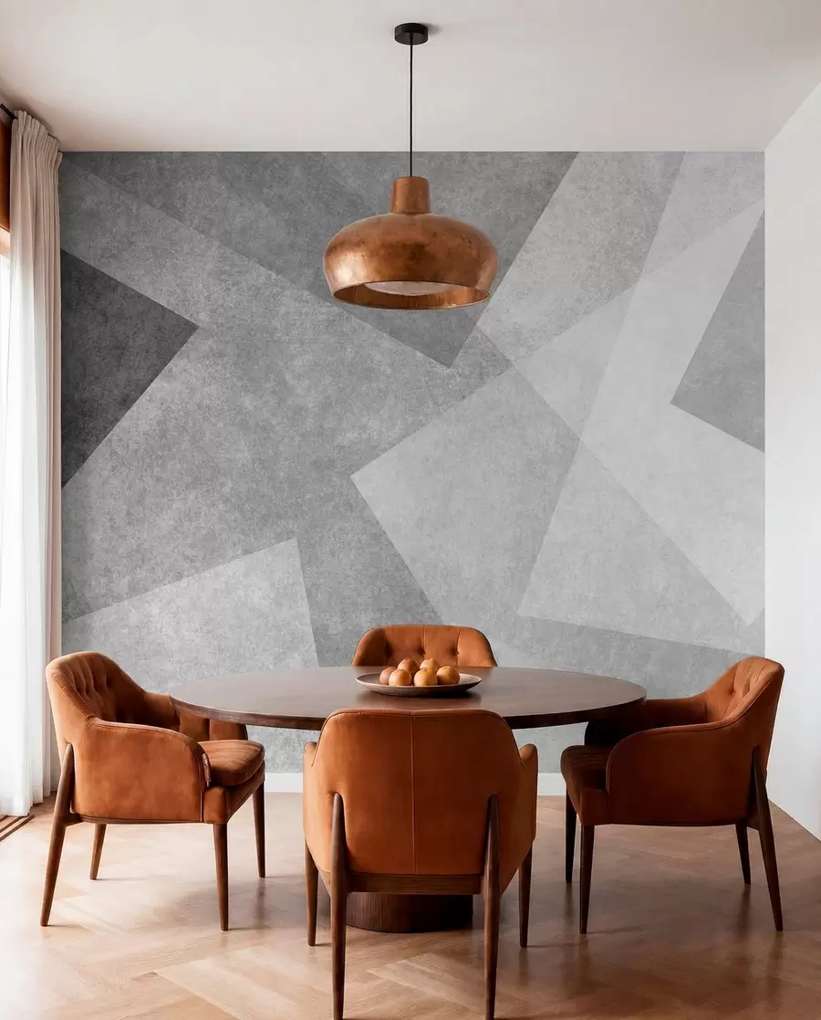 wall murals Geometric abstraction of gray u74057