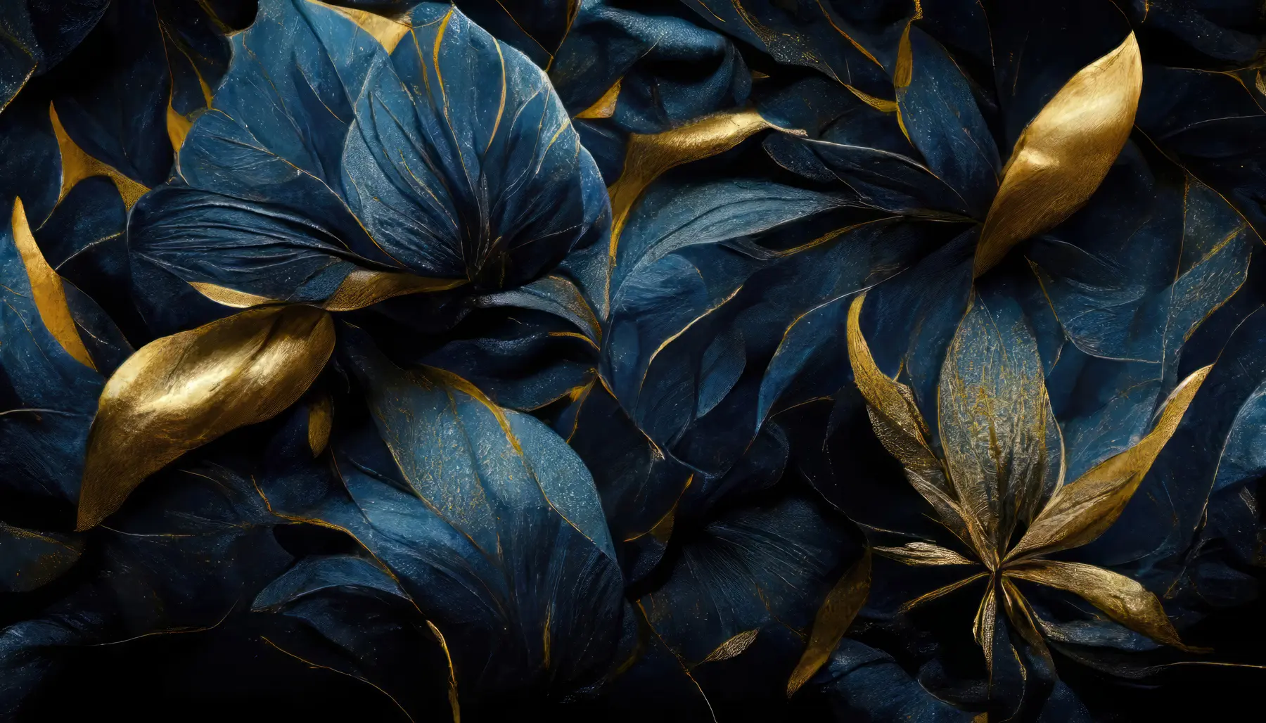 peintures murales Fleurs royales bleues u74140