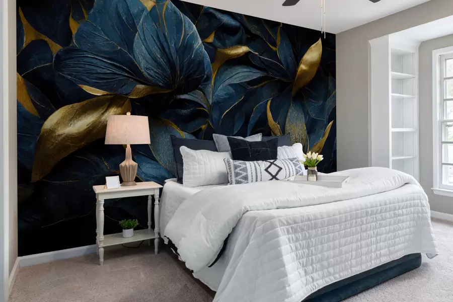 Wall Mural Photo Wallpaper Blue royal flowers u74140