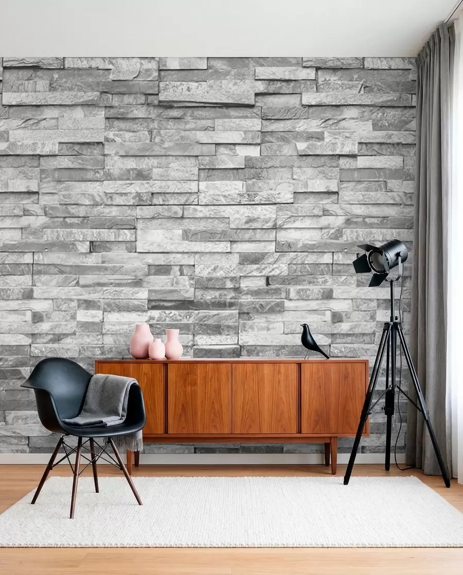 Wall Mural Photo Wallpaper Brick gray u74255