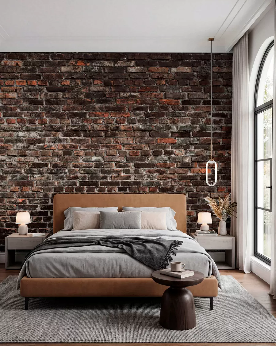 Wall Mural Photo Wallpaper Brick Black u74267
