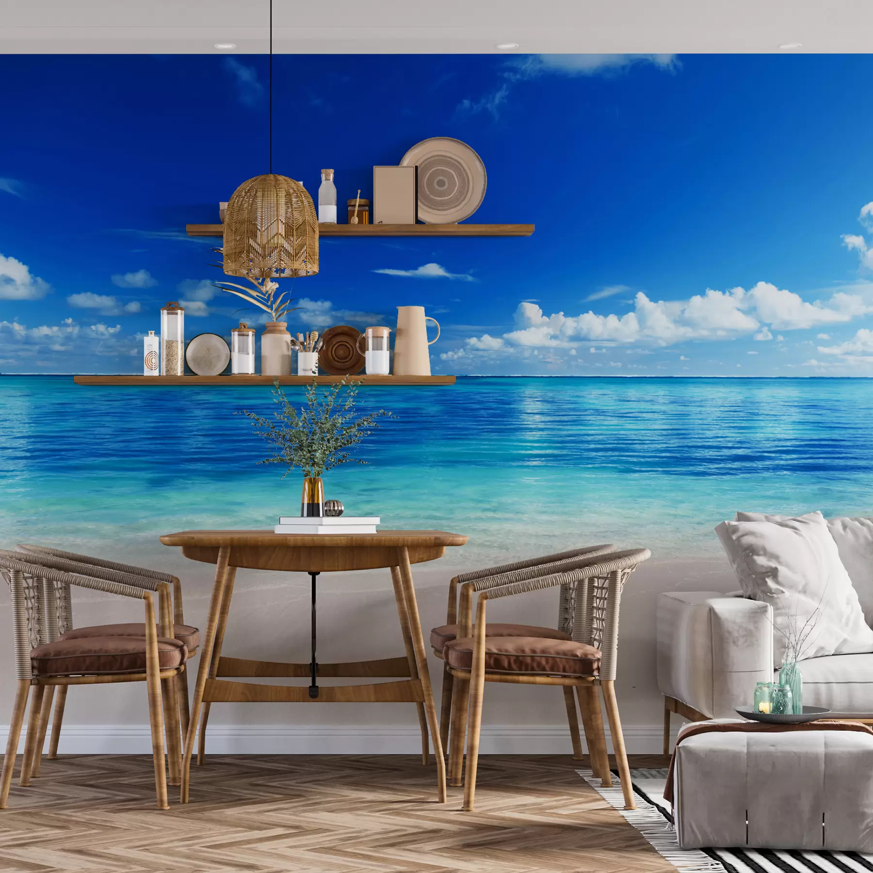 murales Playa de arena y mar u74335