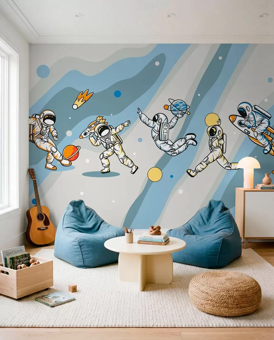 wall murals Sports classes with astronauts u93828