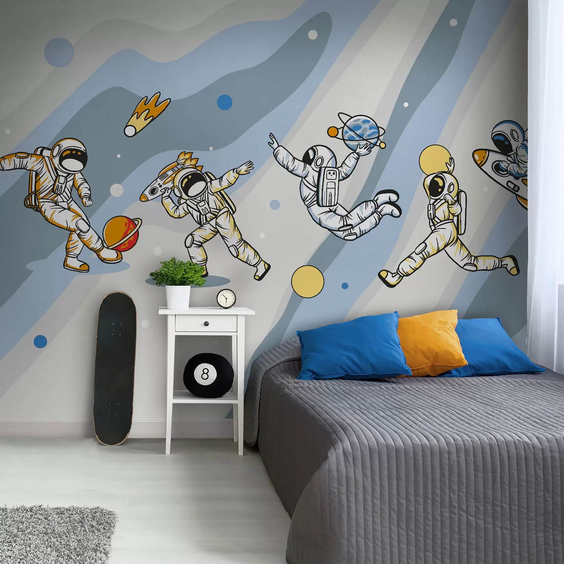 Wall Mural Photo Wallpaper Sports classes with astronauts u93828