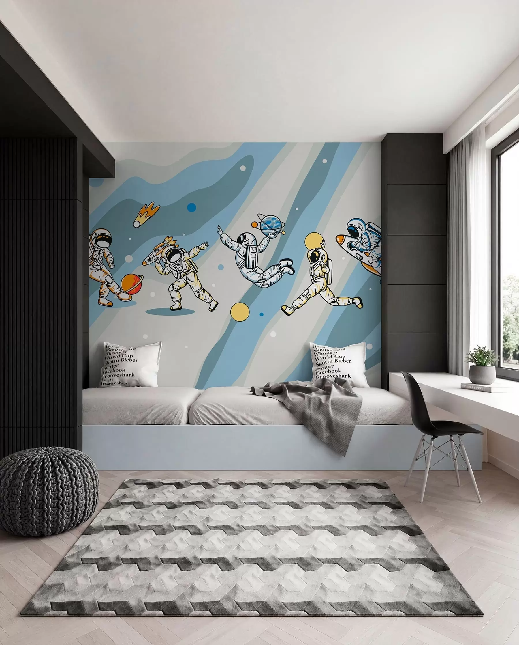 wall murals Sports classes with astronauts u93828