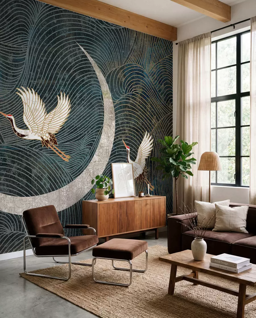 Wall Mural Photo Wallpaper Bird, nature and green u59573