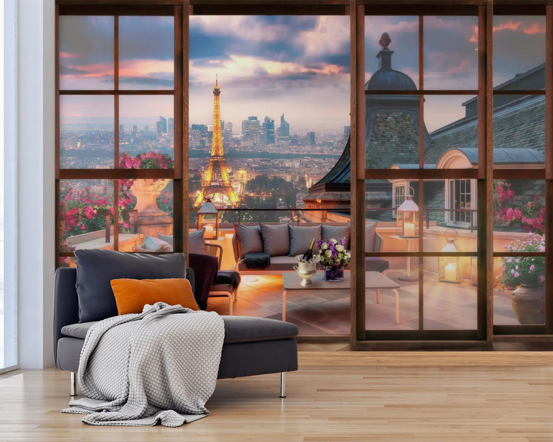 murales Nube, edificio y cielo u60794