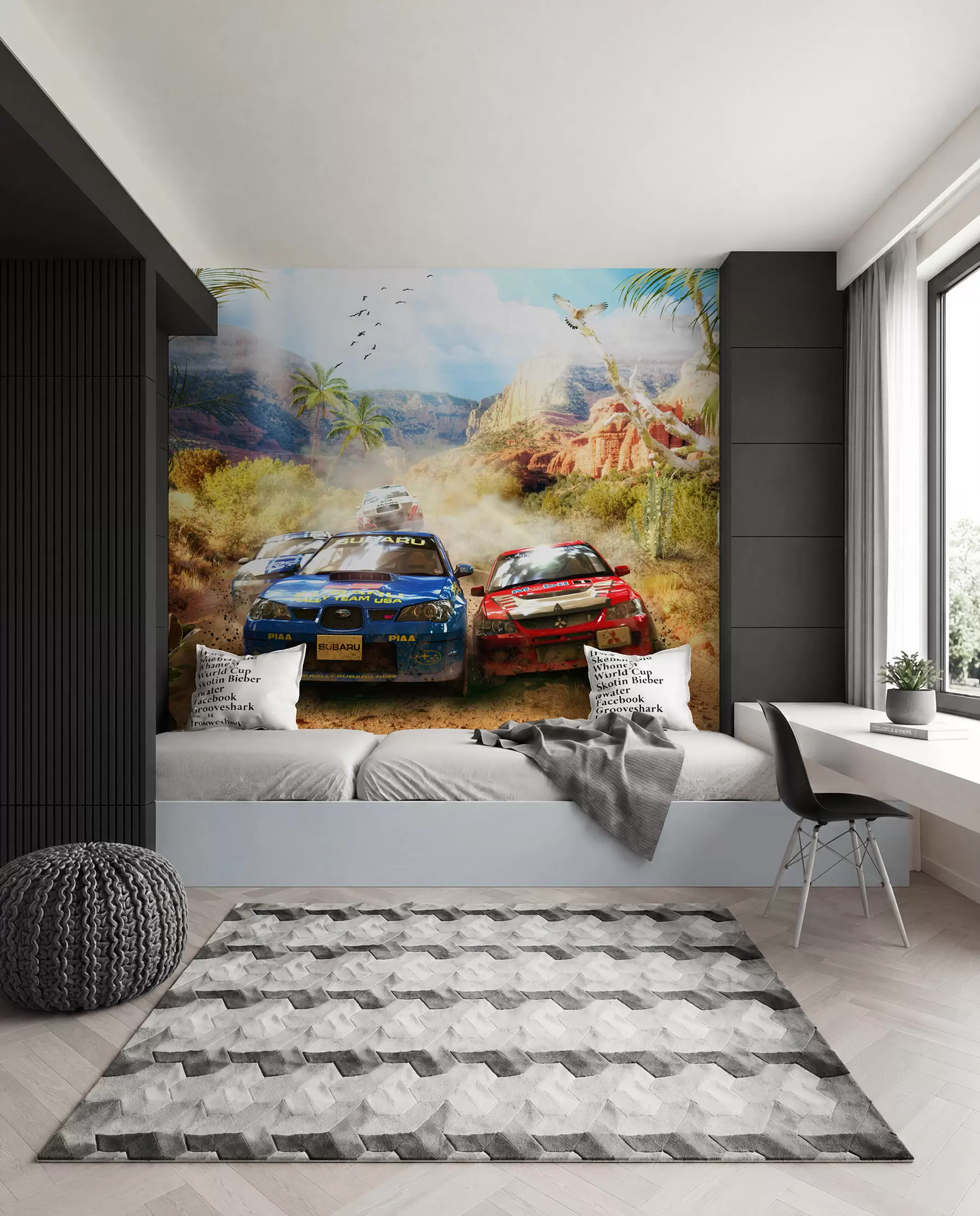 peintures murales Rallye dans le canyon u64438