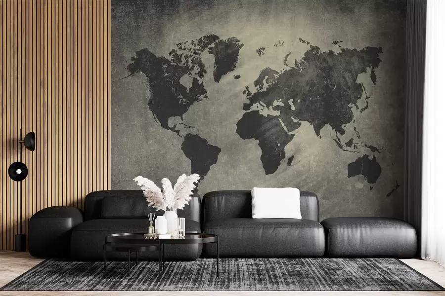 Wall Mural Photo Wallpaper Brown, world and map u68156