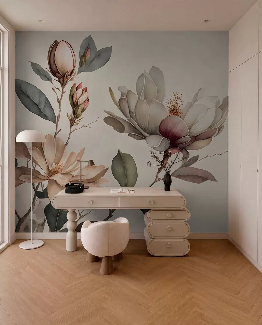 wall murals Magnolia illustration u93020