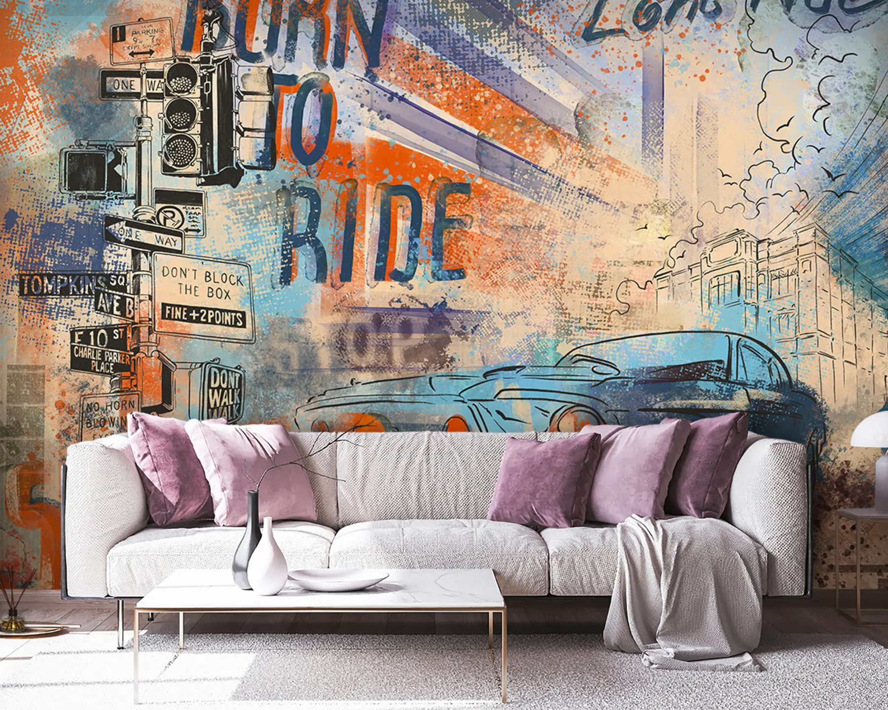 murales Retro car u93889