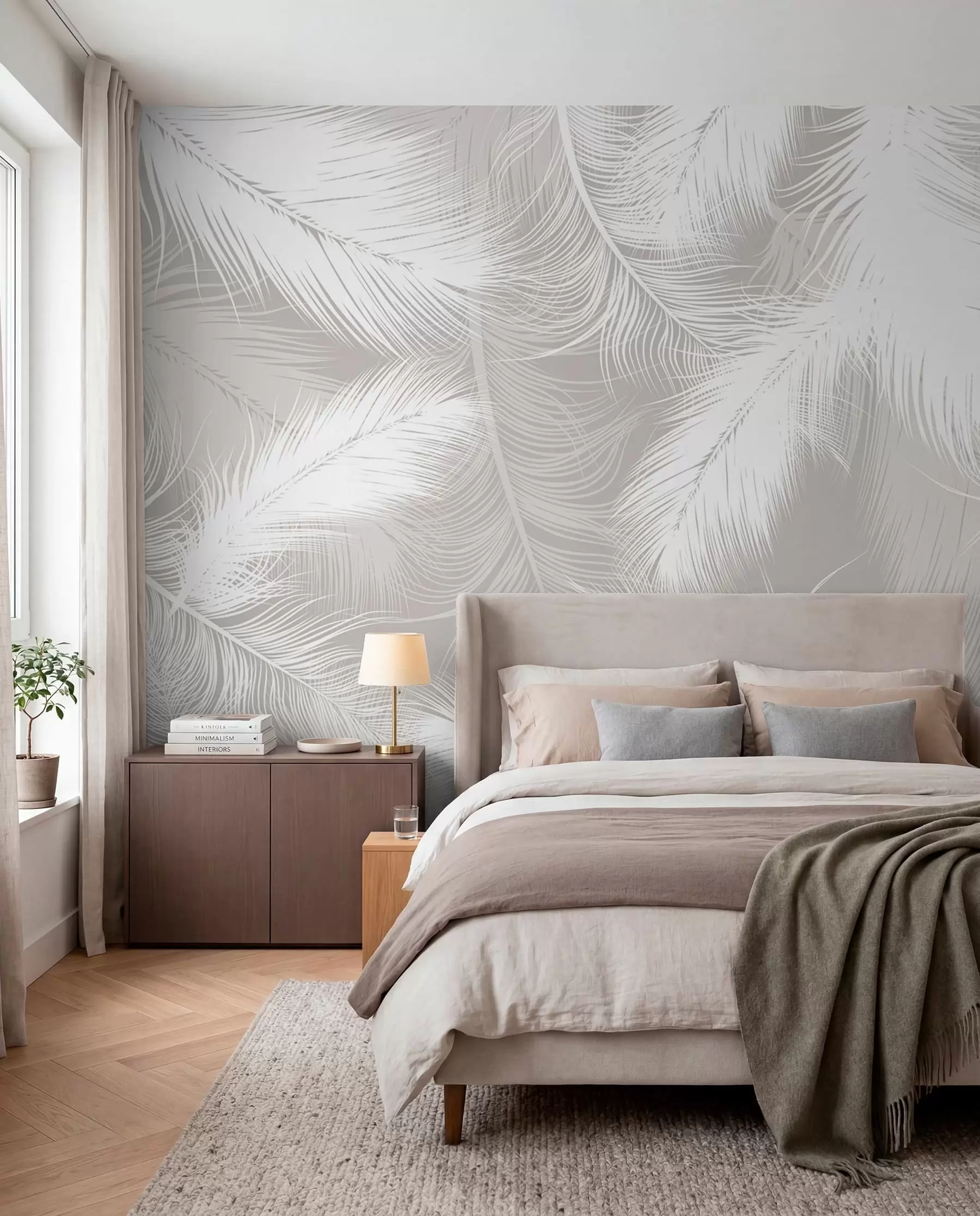 peintures murales Entrelacs de plumes u74474