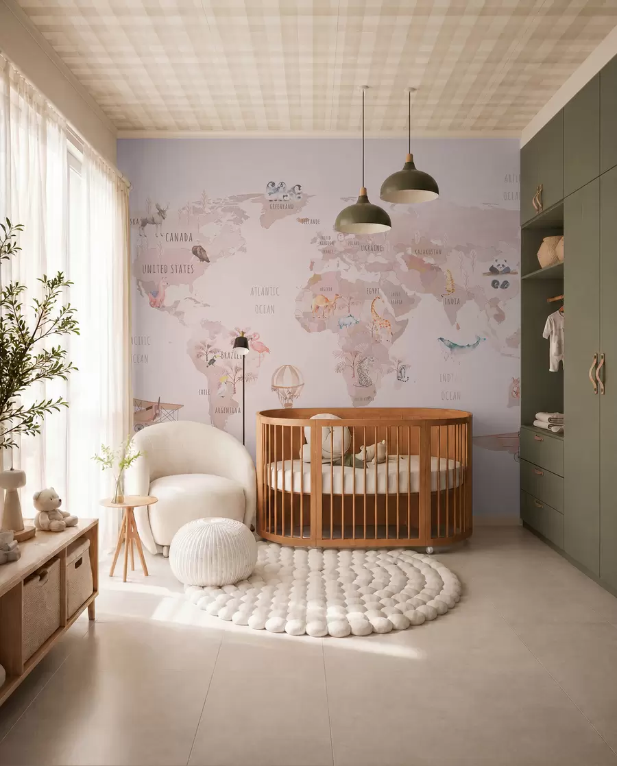 wall murals Fairytale map of the world u74508