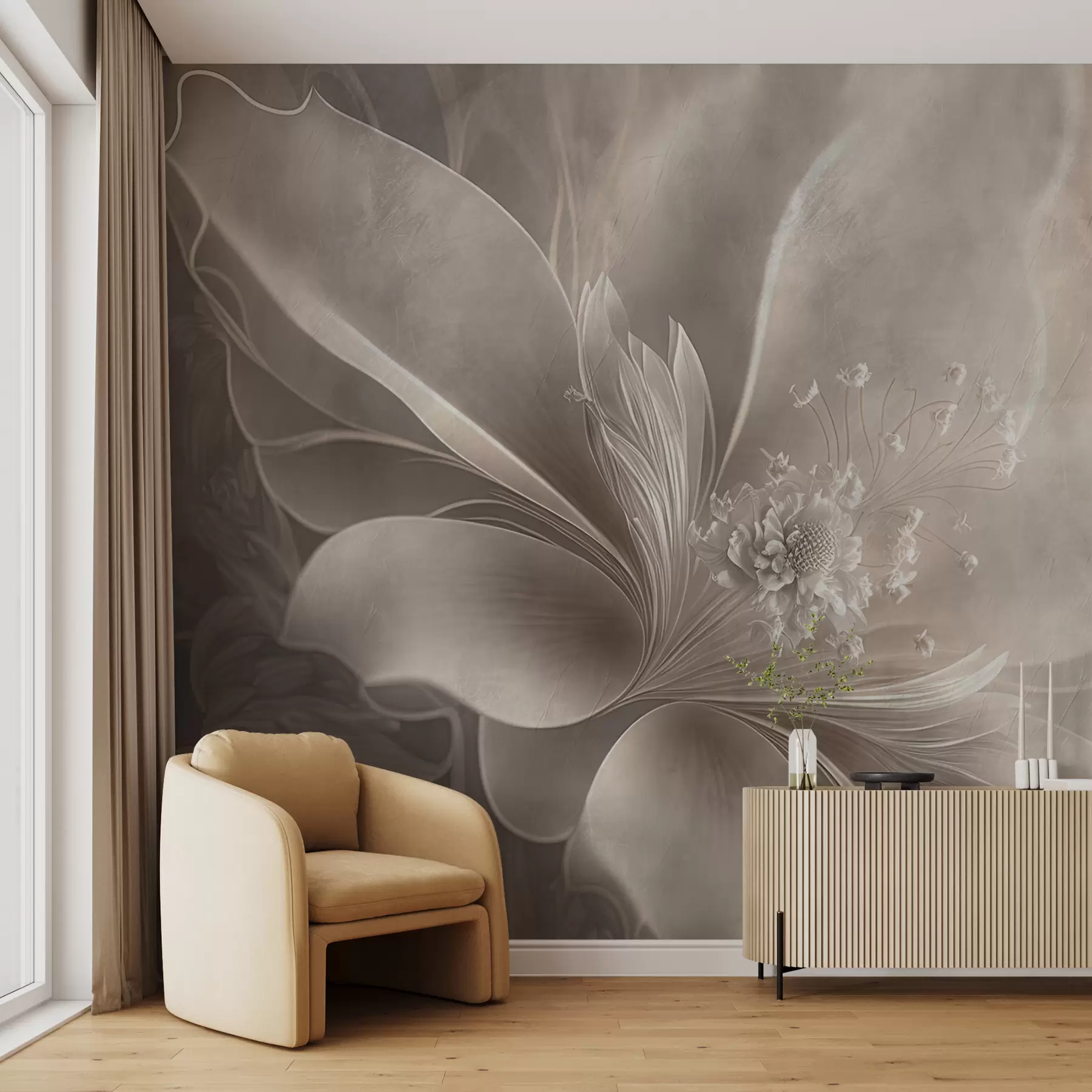 wall murals A very delicate flower u93944