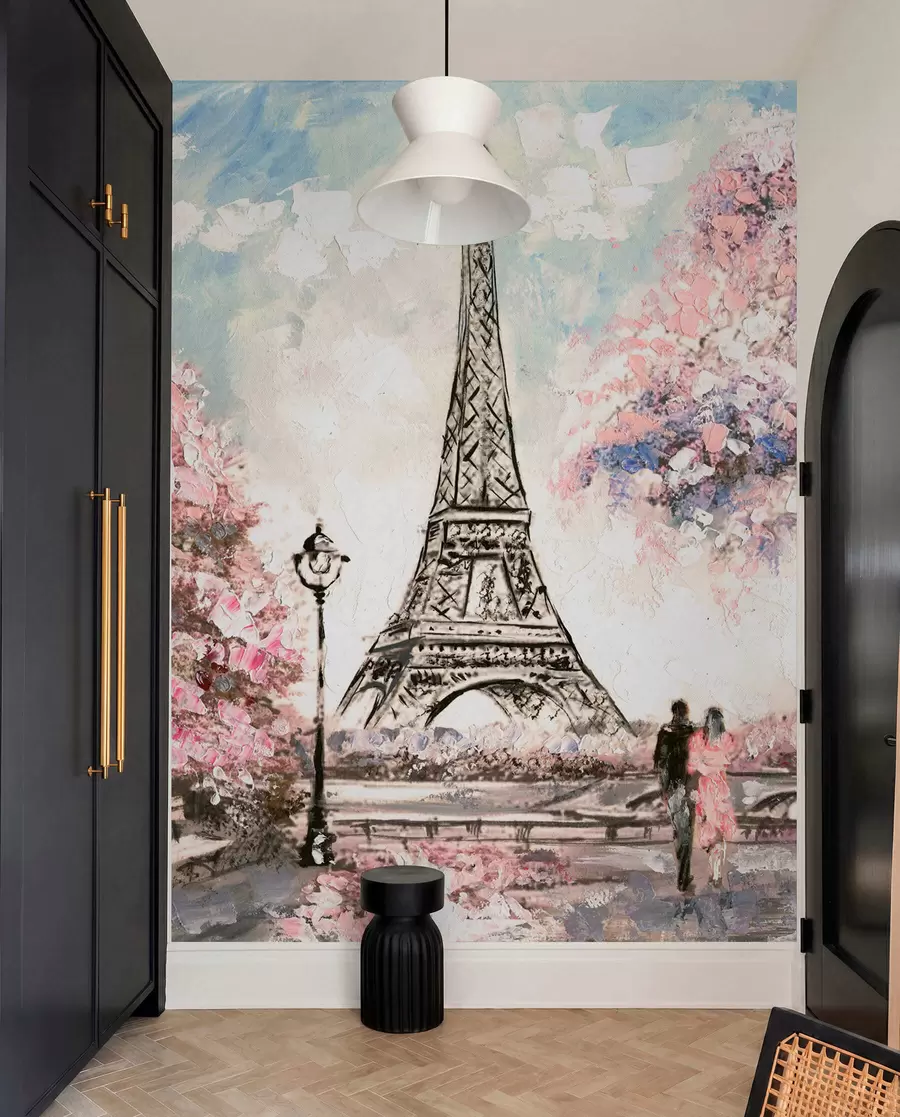 peintures murales Vue de la rue de Paris u74631