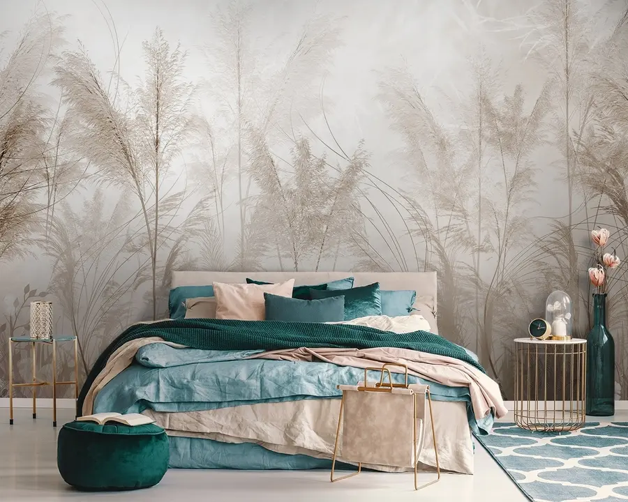 Wall Mural Photo Wallpaper High plants in pastel colors u93903